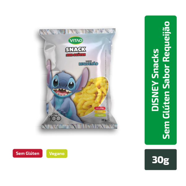 Disney Snack Sem Glúten Sabor Requeijão 30g