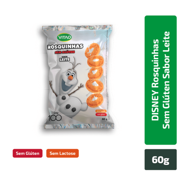 Disney Rosquinha Sem Glúten Leite 60g