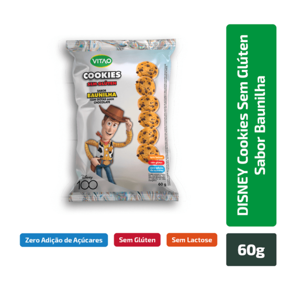 DISNEY COOKIES SEM GLUTEN BAUNILHA 60G
