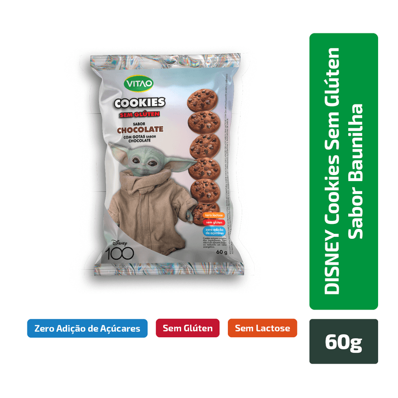 DISNEY COOKIES SEM GLUTEN CHOCOLATE ZERO 60G