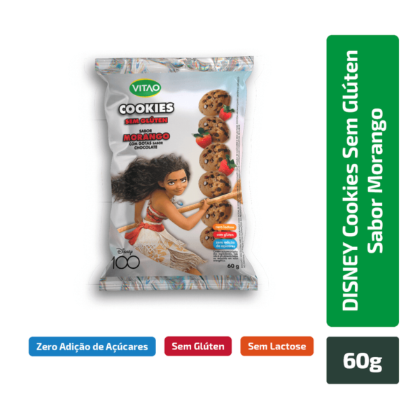 DISNEY COOKIES SEM GLUTEN MORANGO 60G