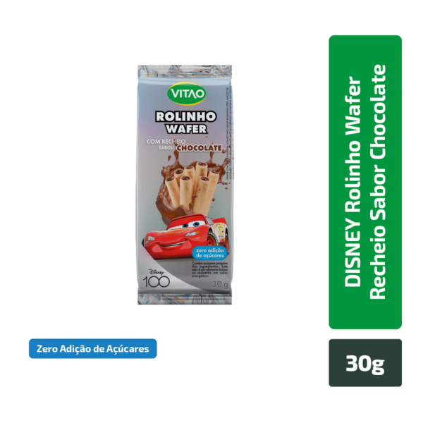 Disney Rolinho Wafer Chocolate Zero 30g