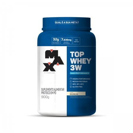 TOP WHEY 3W PERFOR POTE 900G BAUNILHA