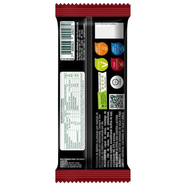 Chocolate Vitao Marcante Dark 70% com Nibs de Cacau Zero Açúcar 70g - Image 2