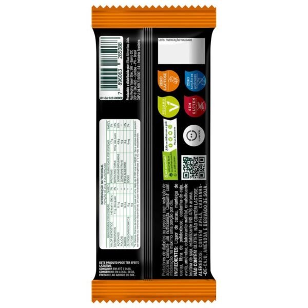 Chocolate Vitao Marcante Dark 60% Mix de Nuts Zero Açúcar 70g - Image 3