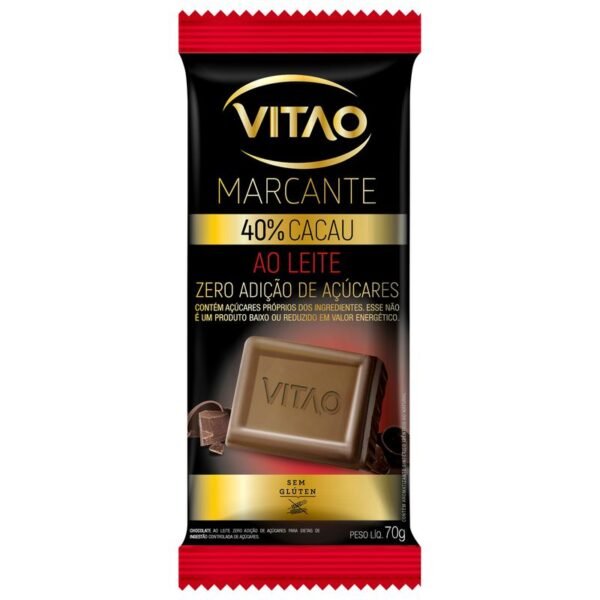 Chocolate Vitao Marcante ao Leite Zero Açúcar 70g